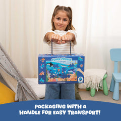 BONNYCO giant floor puzzle orca supports problem-solving during ocean-themed play sessions
