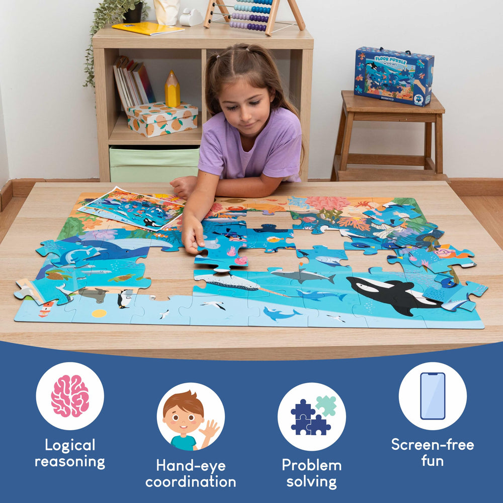 BONNYCO giant floor puzzle seal invites collaborative learning as kids arrange the scene