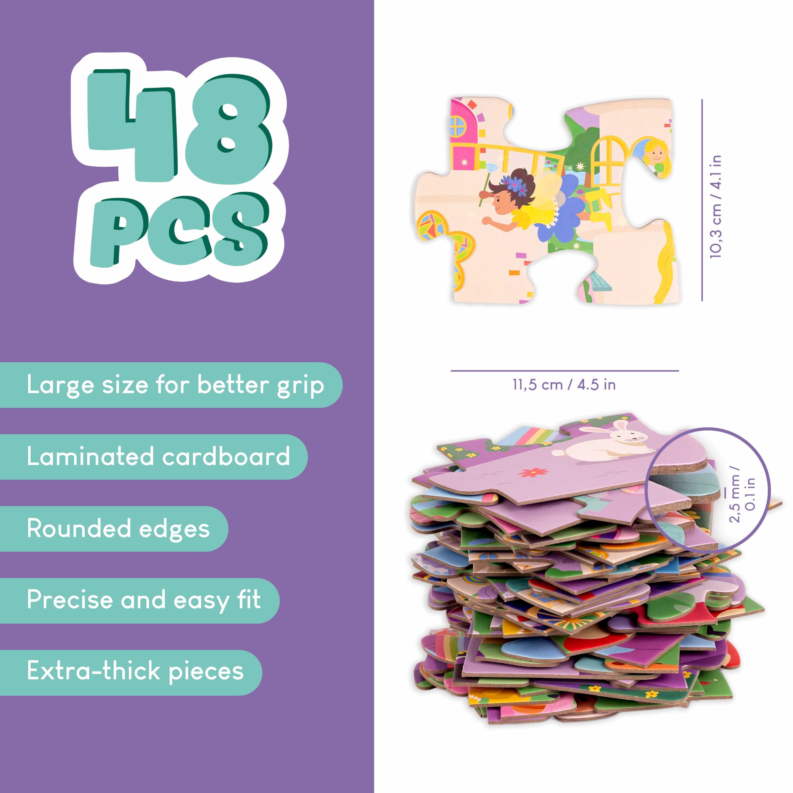 Bonnyco unicorns image to boost color recognition and collaboration during puzzle time.