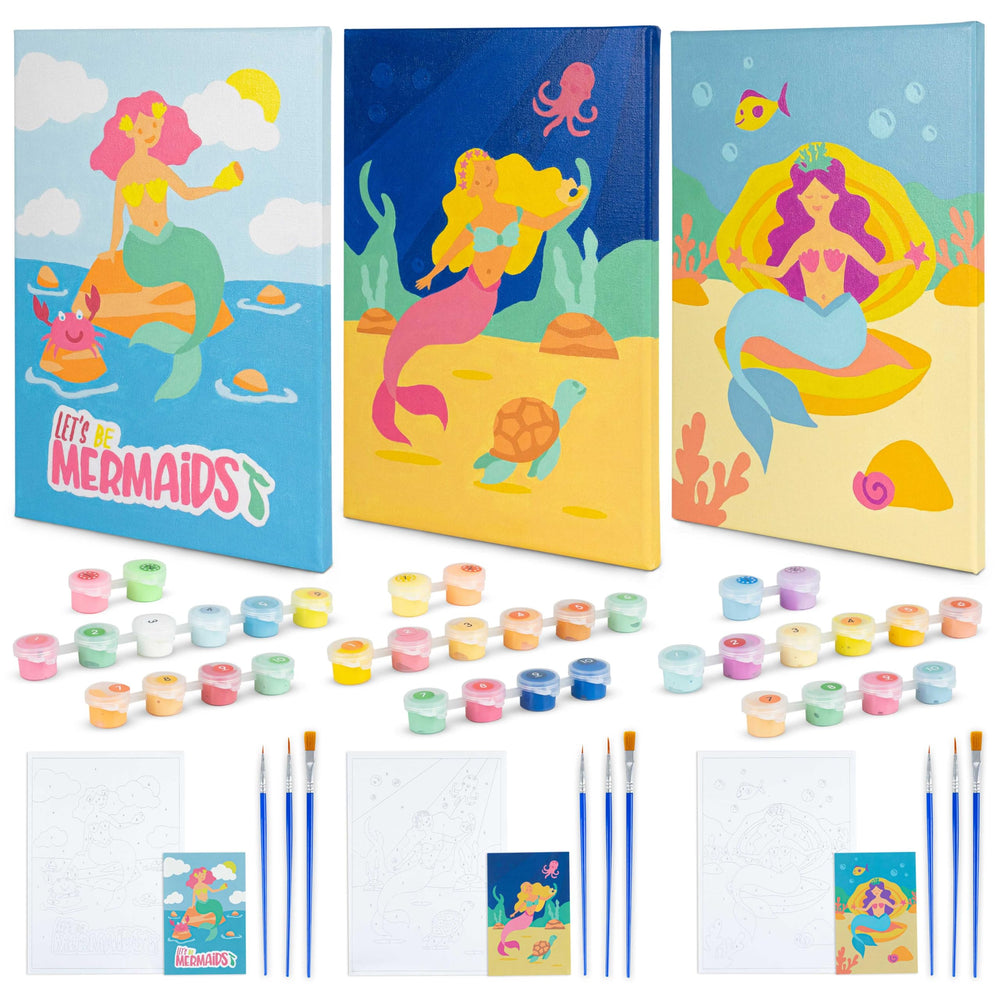 BONNYCO Mermaid canvas 1 with vibrant colors and glow-in-the-dark details for kids