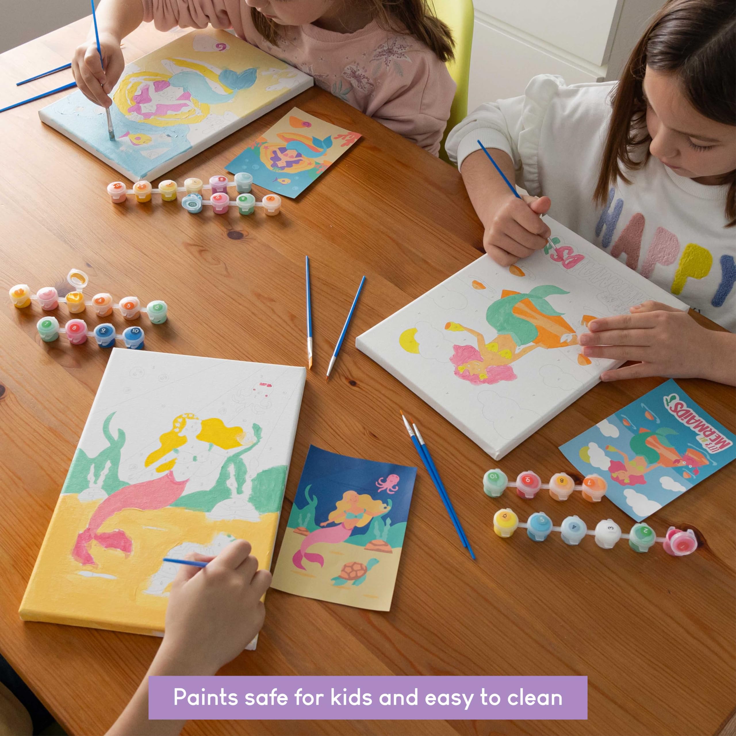 BONNYCO Mermaid canvas 6 includes glow paints for magical nighttime art