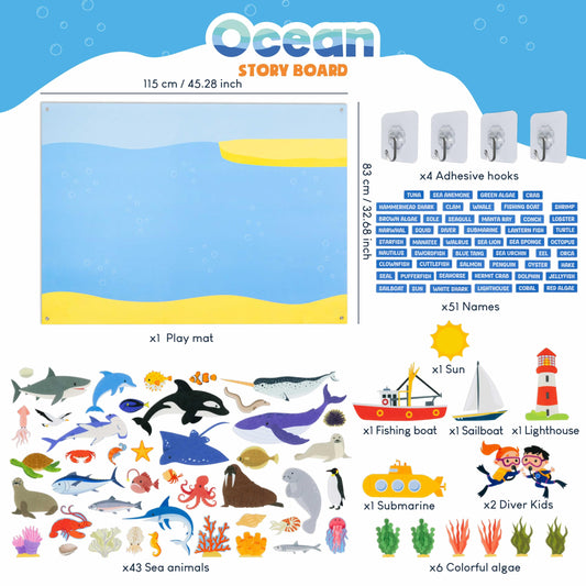 BONNYCO sea animals figures set for hands-on ocean exploration and language practice.
