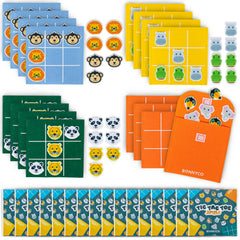 BONNYCO Tic Tac Toe Jungle Animals Board - compact party favor for safari-themed celebrations.