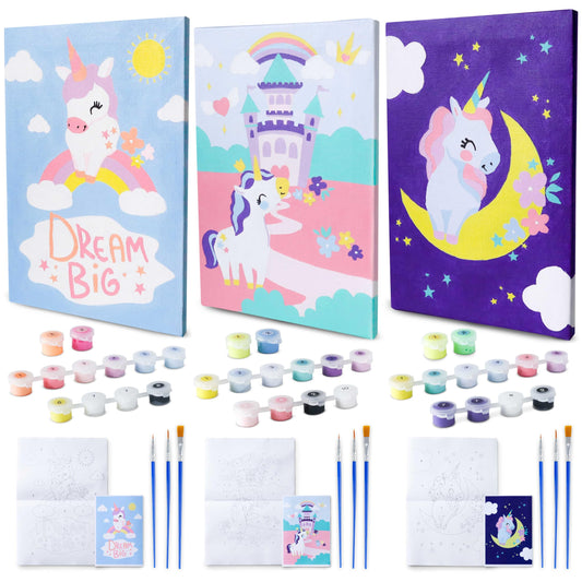 BONNYCO unicorn kit canvas ready for display and creativity
