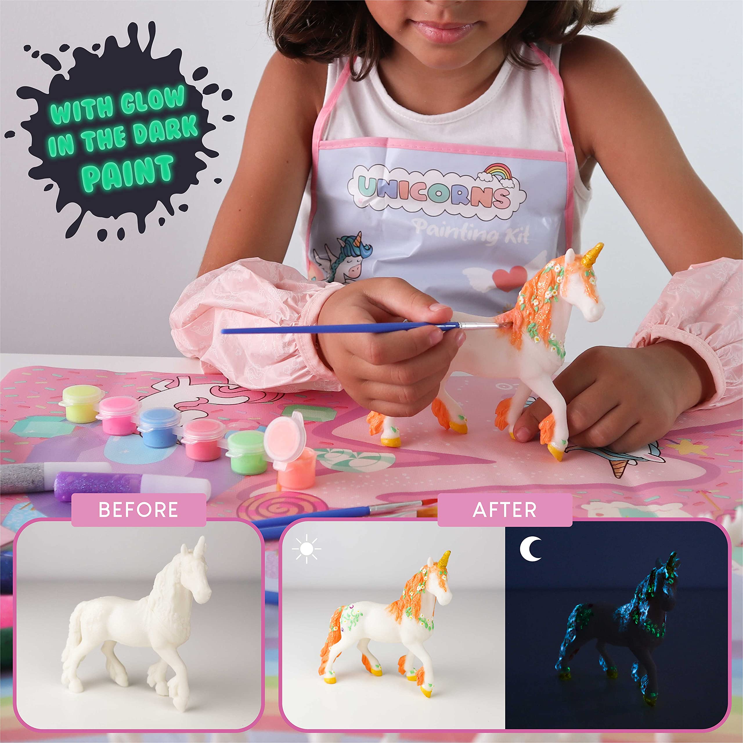 BONNYCO glow paints for nighttime magical glow on unicorns