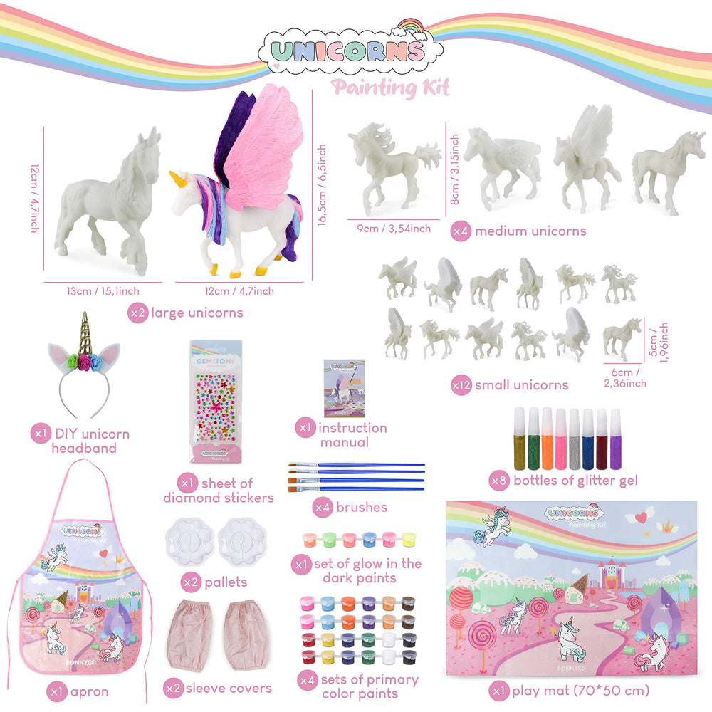 BONNYCO unicorn painting kit with medium unicorns for group painting