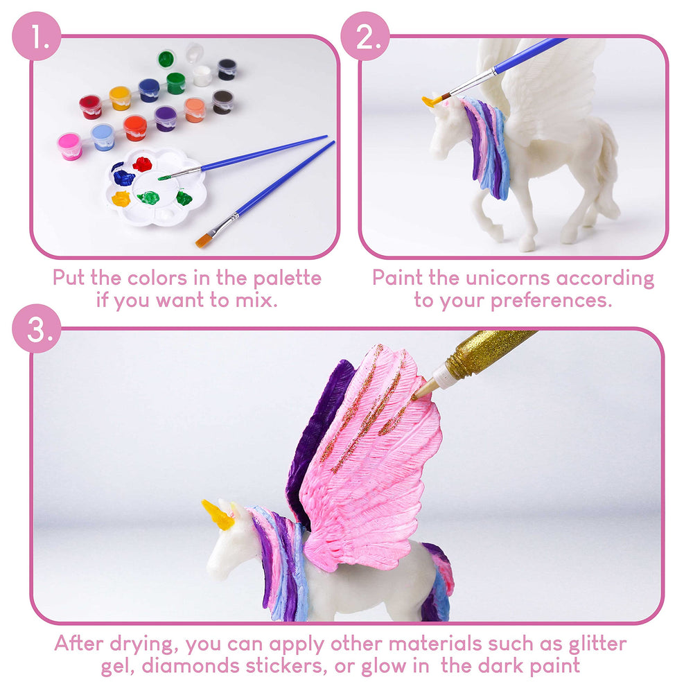 BONNYCO unicorn painting kit with small unicorns for fine details