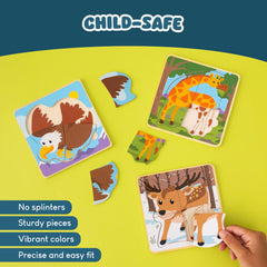 BONNYCO wooden puzzle rhinoceros design makes screen-free learning engaging.