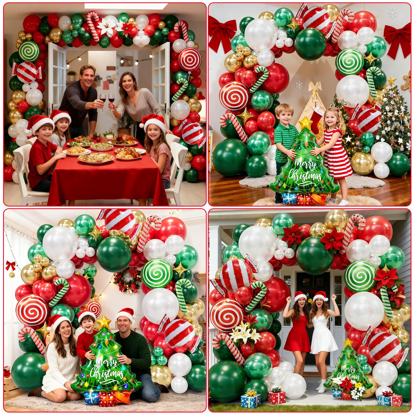 Bonropin candy cane foil balloons add playful touches
