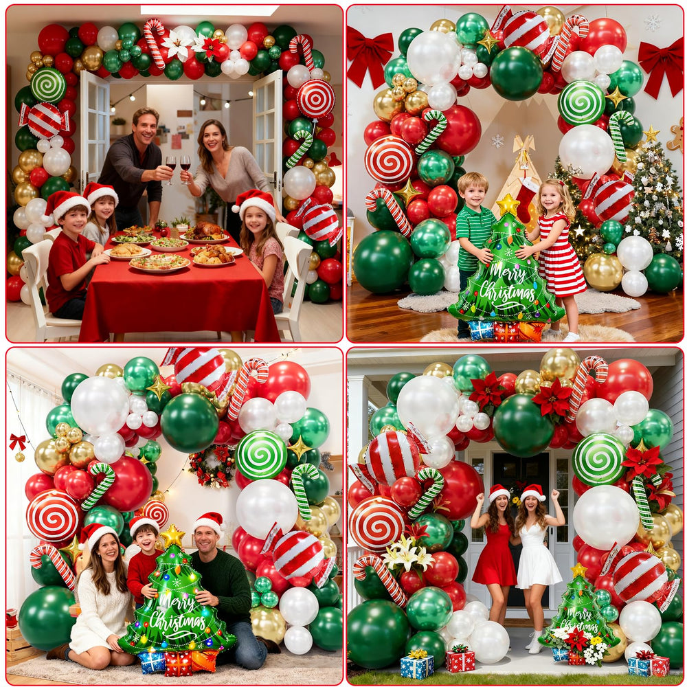 Bonropin candy cane foil balloons add playful touches