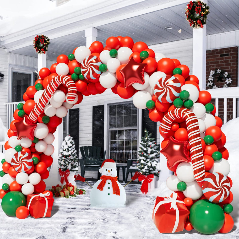 Bonropin Christmas balloon garland kit with strip tape and ribbon for easy setup