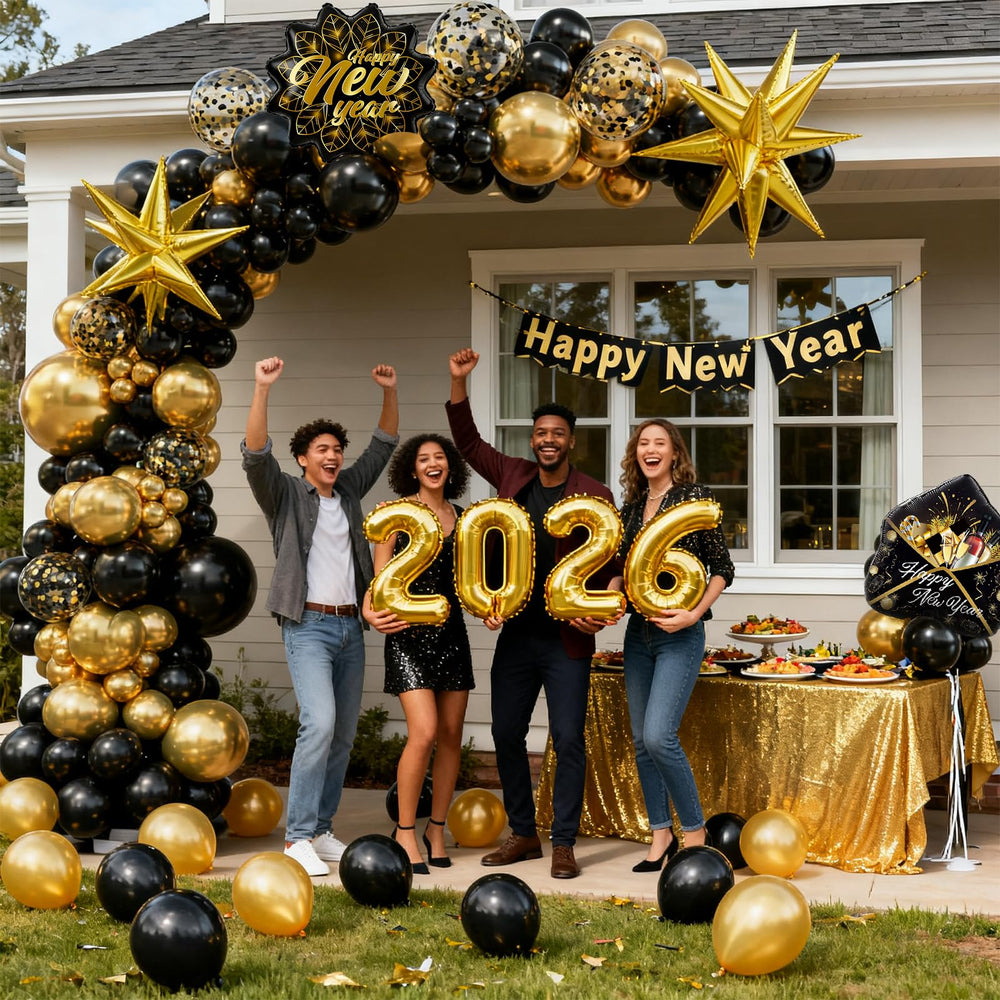 Bonropin explosion star foil balloons serve as eye-catching focal points