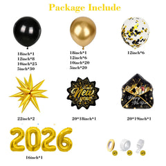 Bonropin Happy New Year foil balloons accent celebratory moments