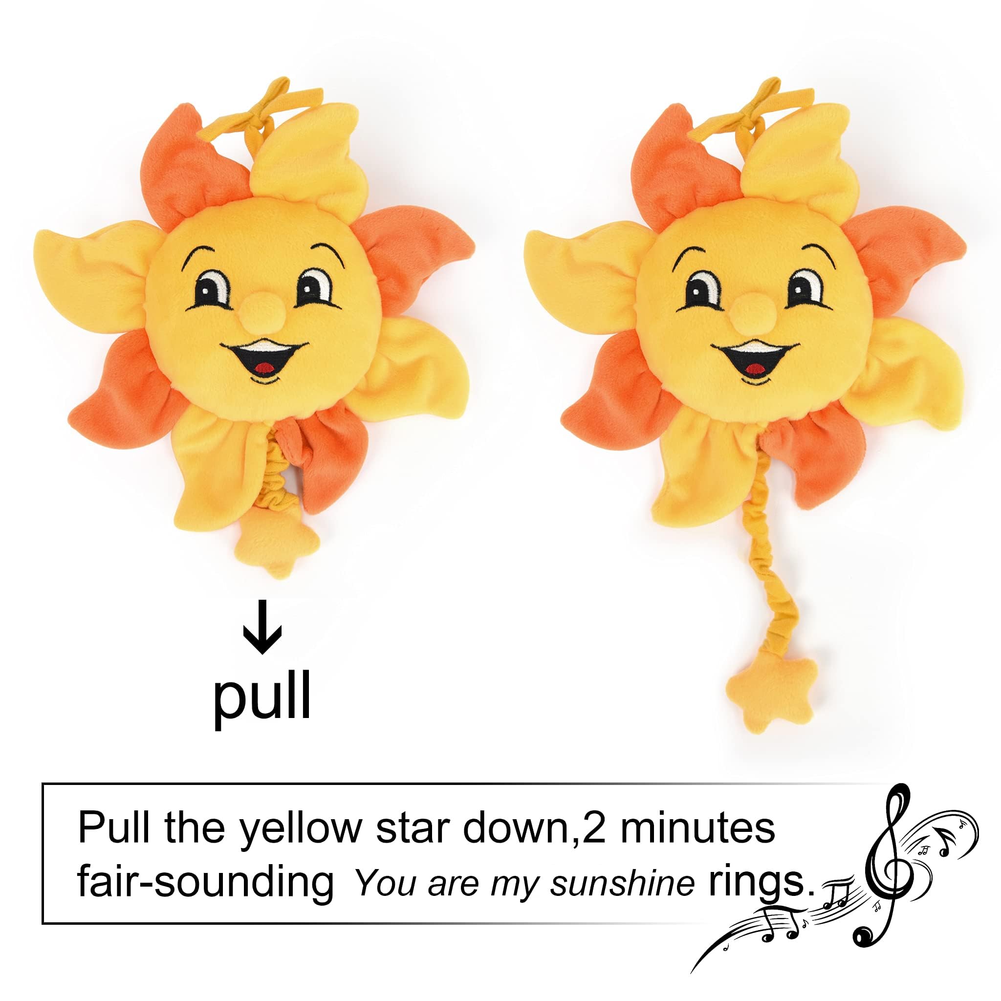 Boodeze baby smiling after exposure to cheerful tune and soft visuals.