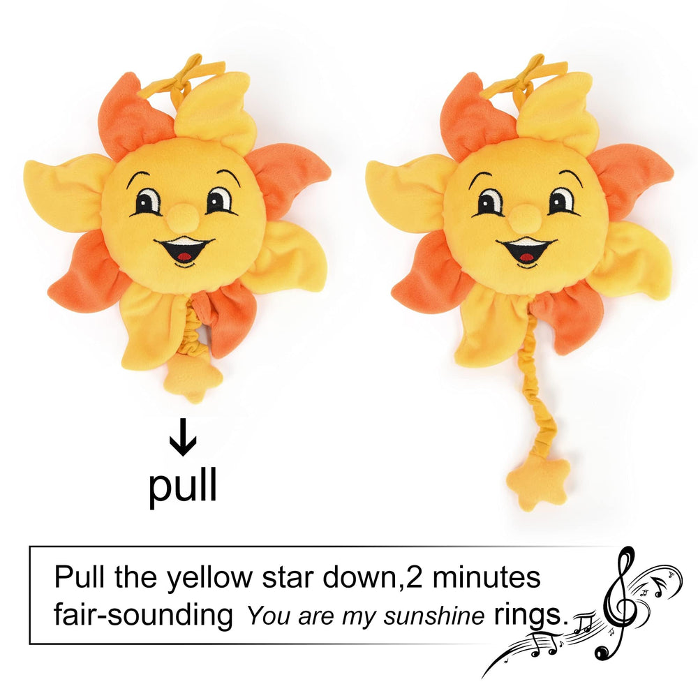 Boodeze baby smiling after exposure to cheerful tune and soft visuals.