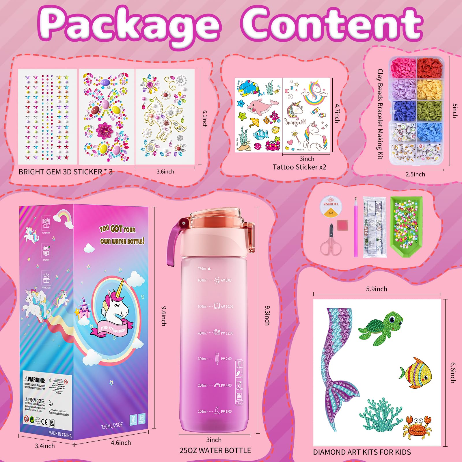 BOOH gift box craft kit for girls, ideal as a birthday gift