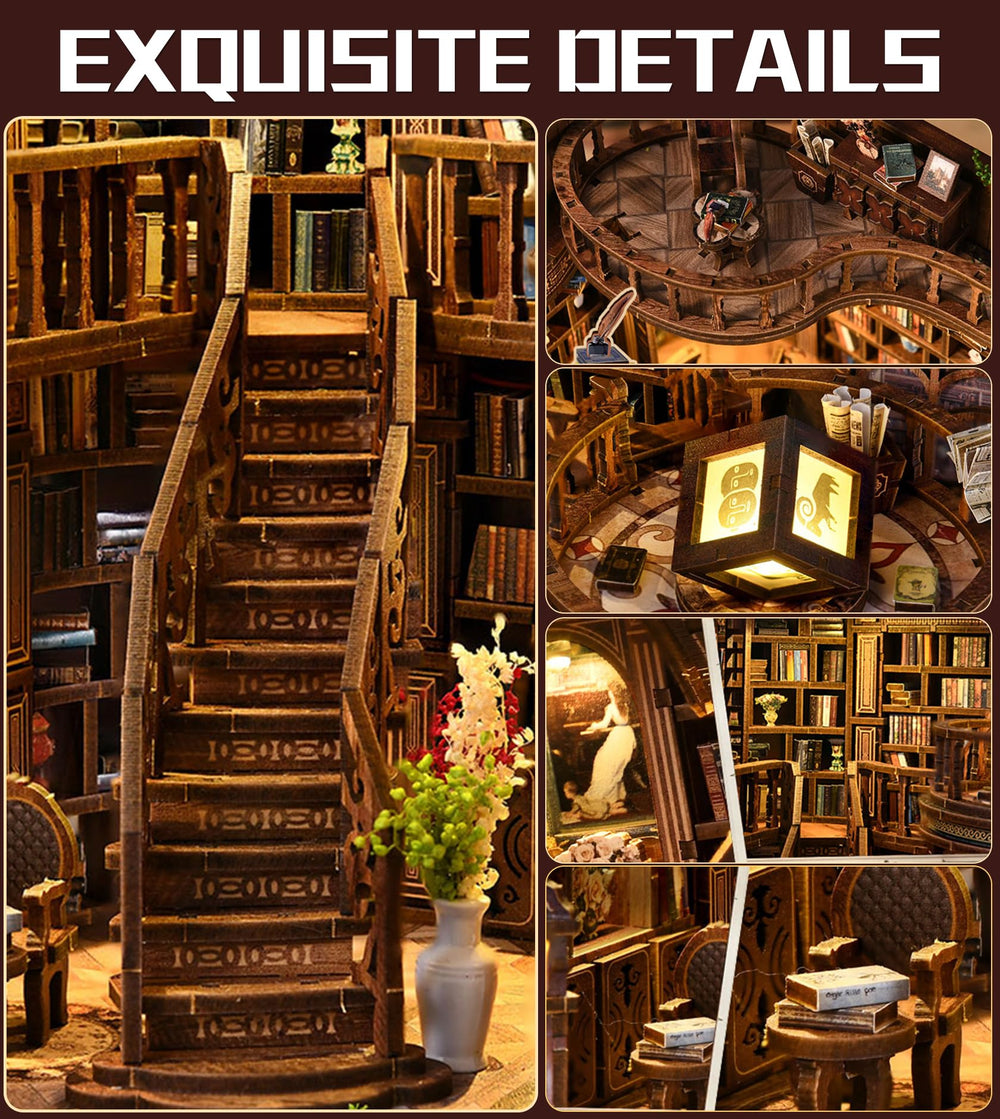 BookTop Dreamy Book Hall kit detailed parts arrangement during build