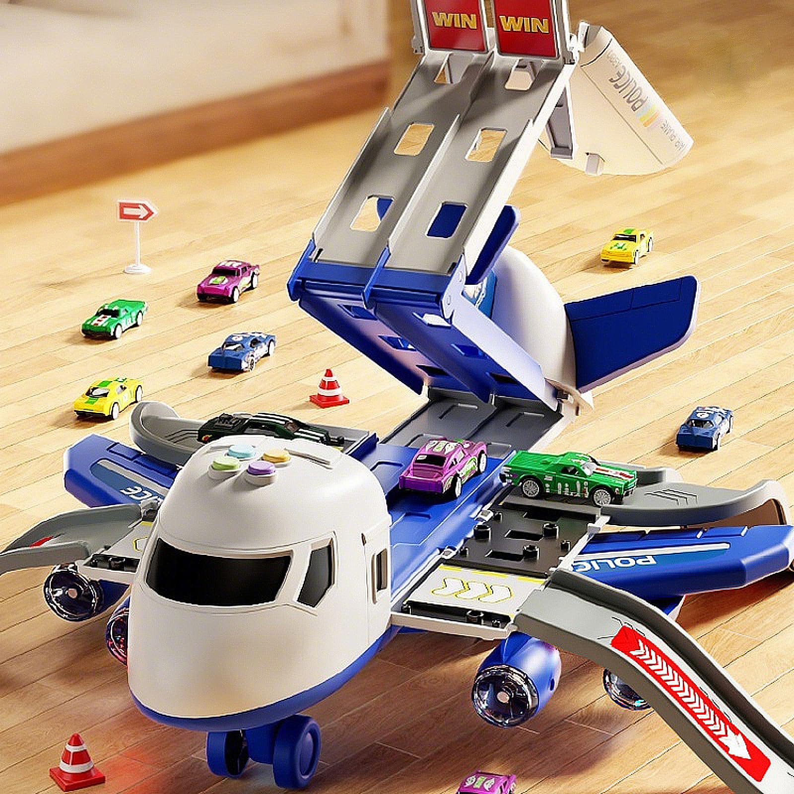 BoomCaCa Foldable 4-Layer Track: compact storage after imaginative play.