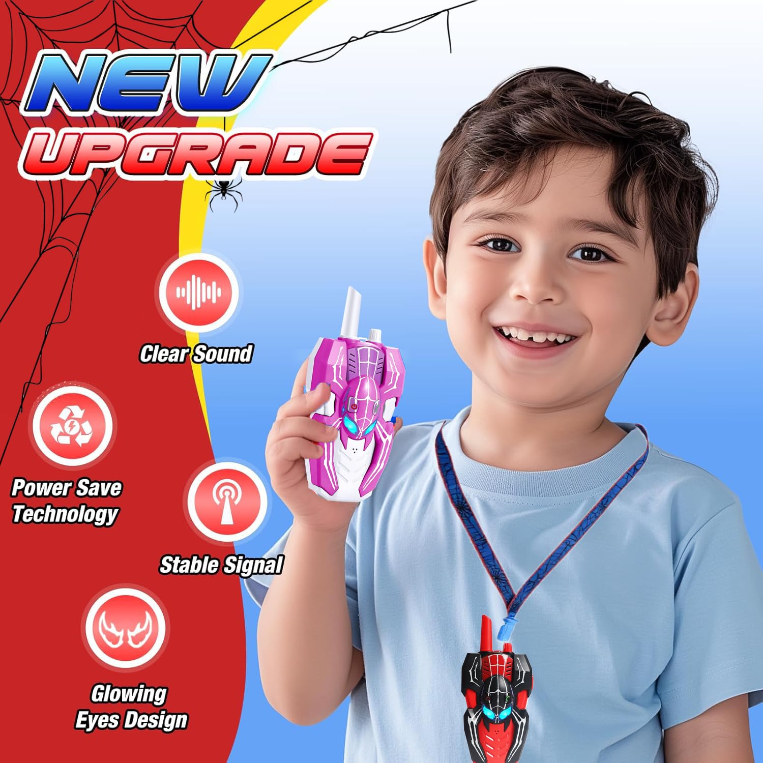BoomCaCa walkie talkies with durable ABS construction for outdoor adventures.