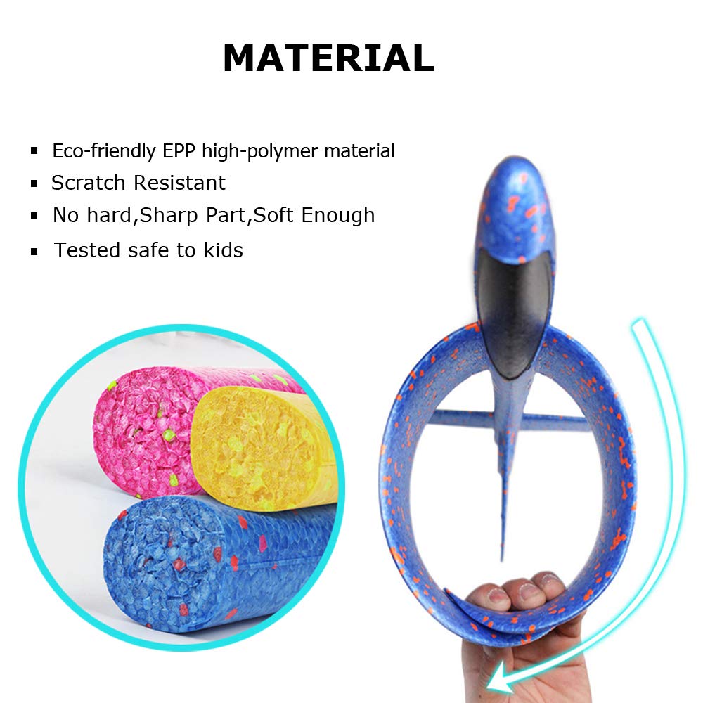 BooTaa 17.5 inch foam plane close up showing lightweight material.