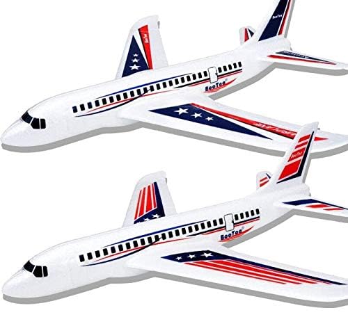 Bootaa foam plane glider during outdoor play highlighting safe, impact-resistant design.