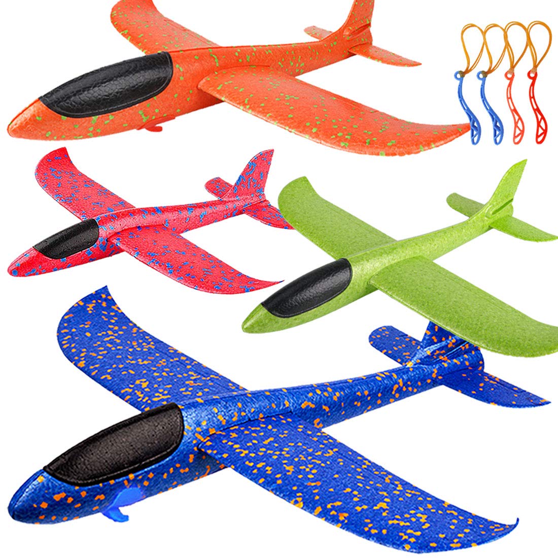 BooTaa four-pack airplane toys for kids, safe outdoor fun.