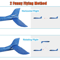 BooTaa kids outdoor play with foam airplanes in a yard.
