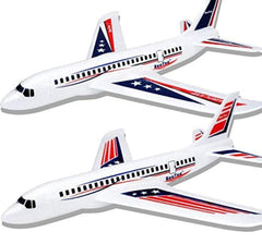 Bootaa toy airplanes 20-inch foam plane in flight mode for outdoor fun.