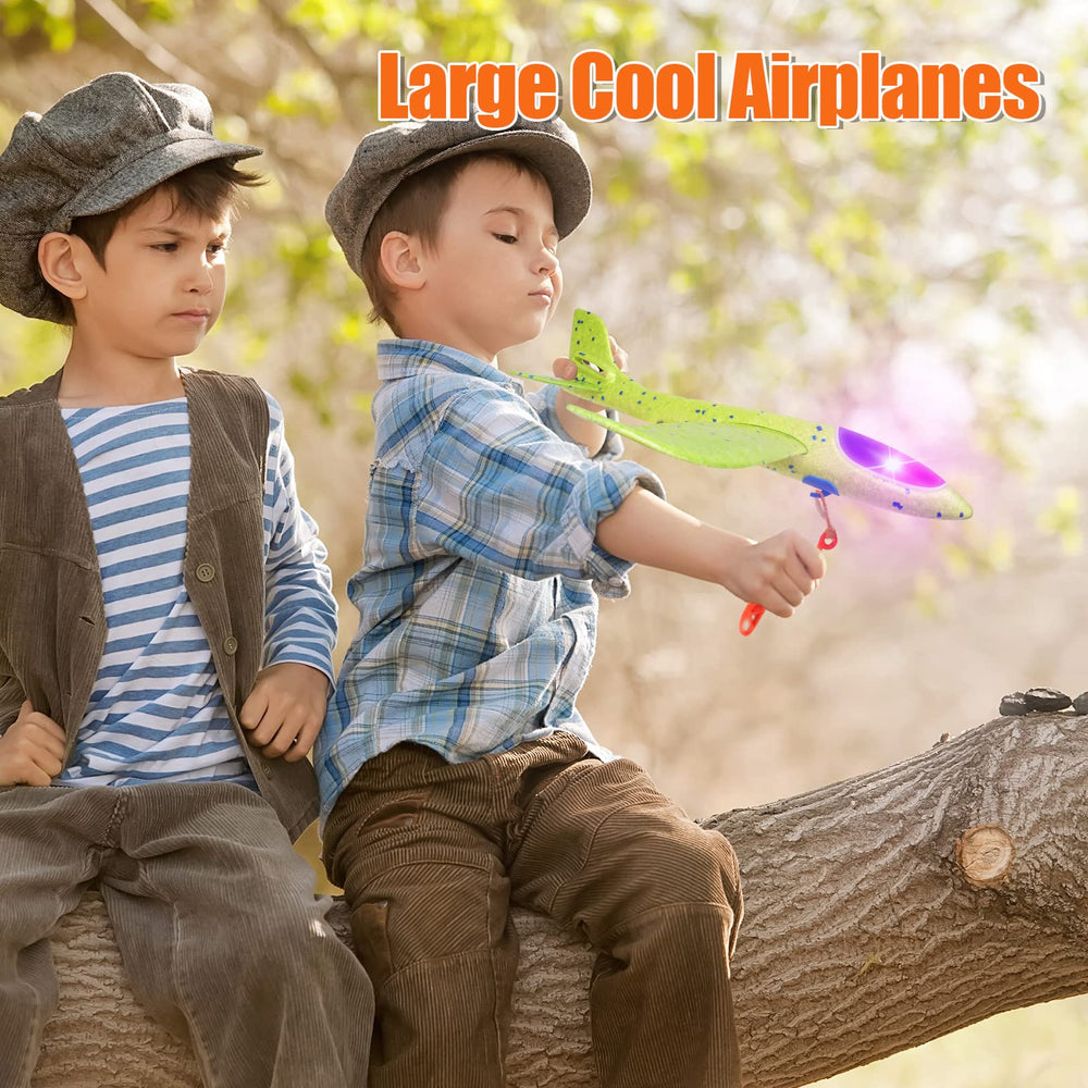 Bootaa foam planes race in the backyard for family fun.