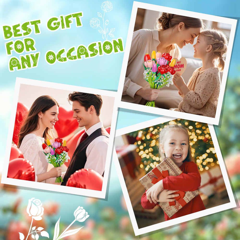 Booyuer Flower Bouquet Building Set gift-ready presentation for celebrations