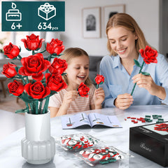 Booyuer assembled display rose bouquet adds desk charm