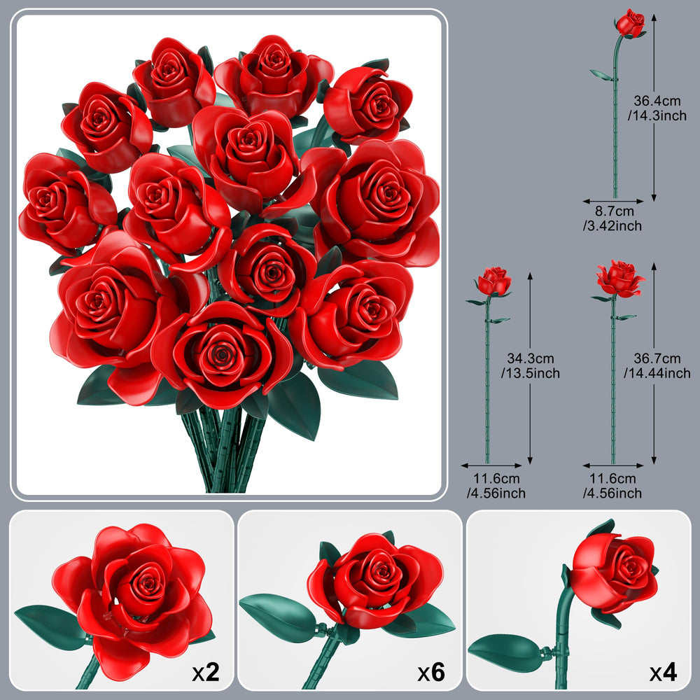 Booyuer rose bouquet rose buds suitable for beginners and gifting