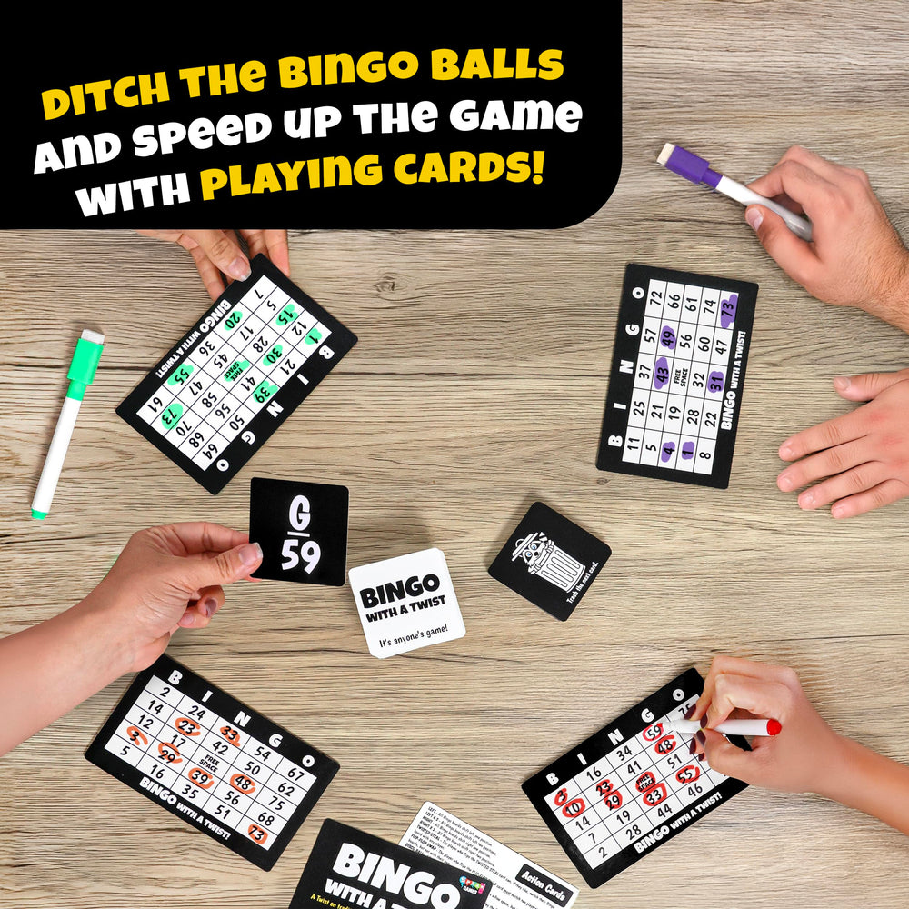 Boozie Bingo game night setup, inviting friends and family to play.