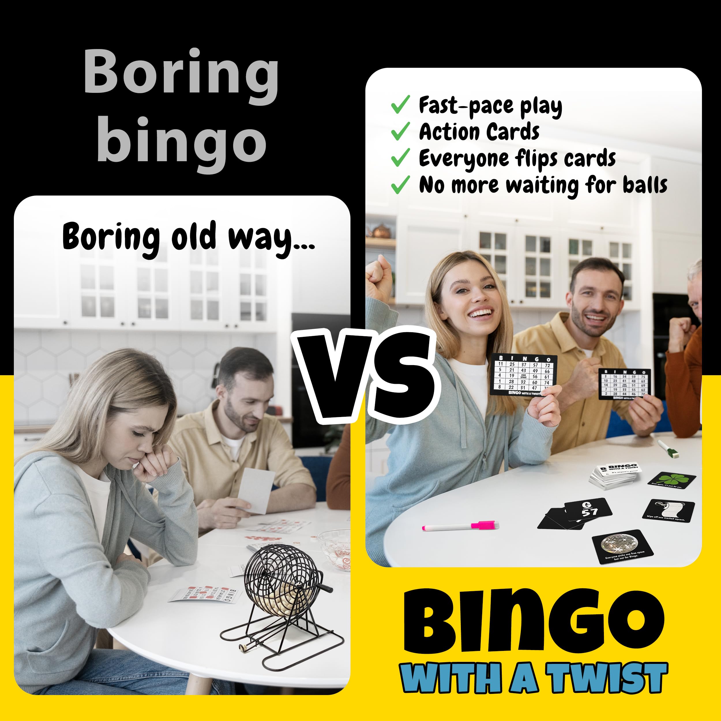 Boozie Bingo rooster card in play, adding playful challenges.