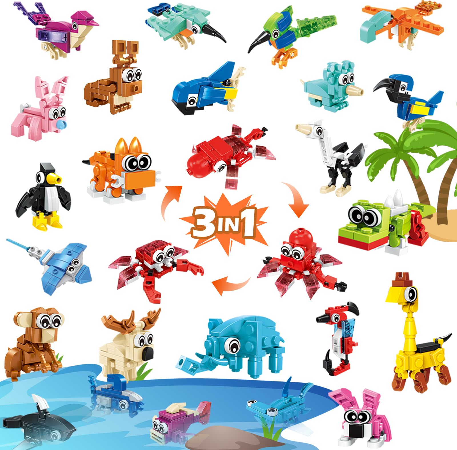 BOPEGOLO mini giraffe block for imaginative play and color recognition
