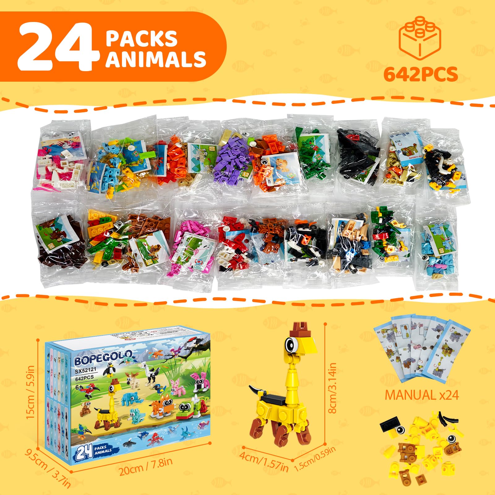 BOPEGOLO monkey mini blocks boost imaginative play and group activities