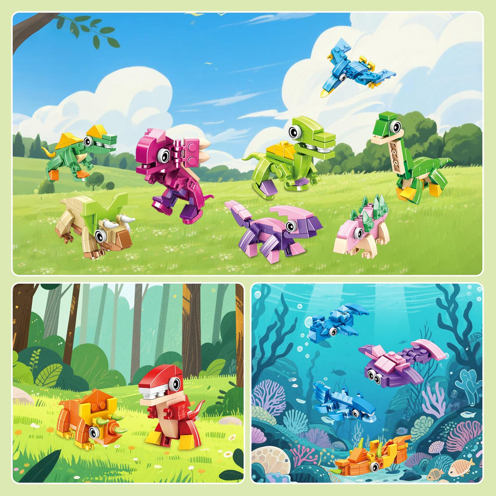 BOPEGOLO colorful dinosaur pieces spark imaginative construction sessions