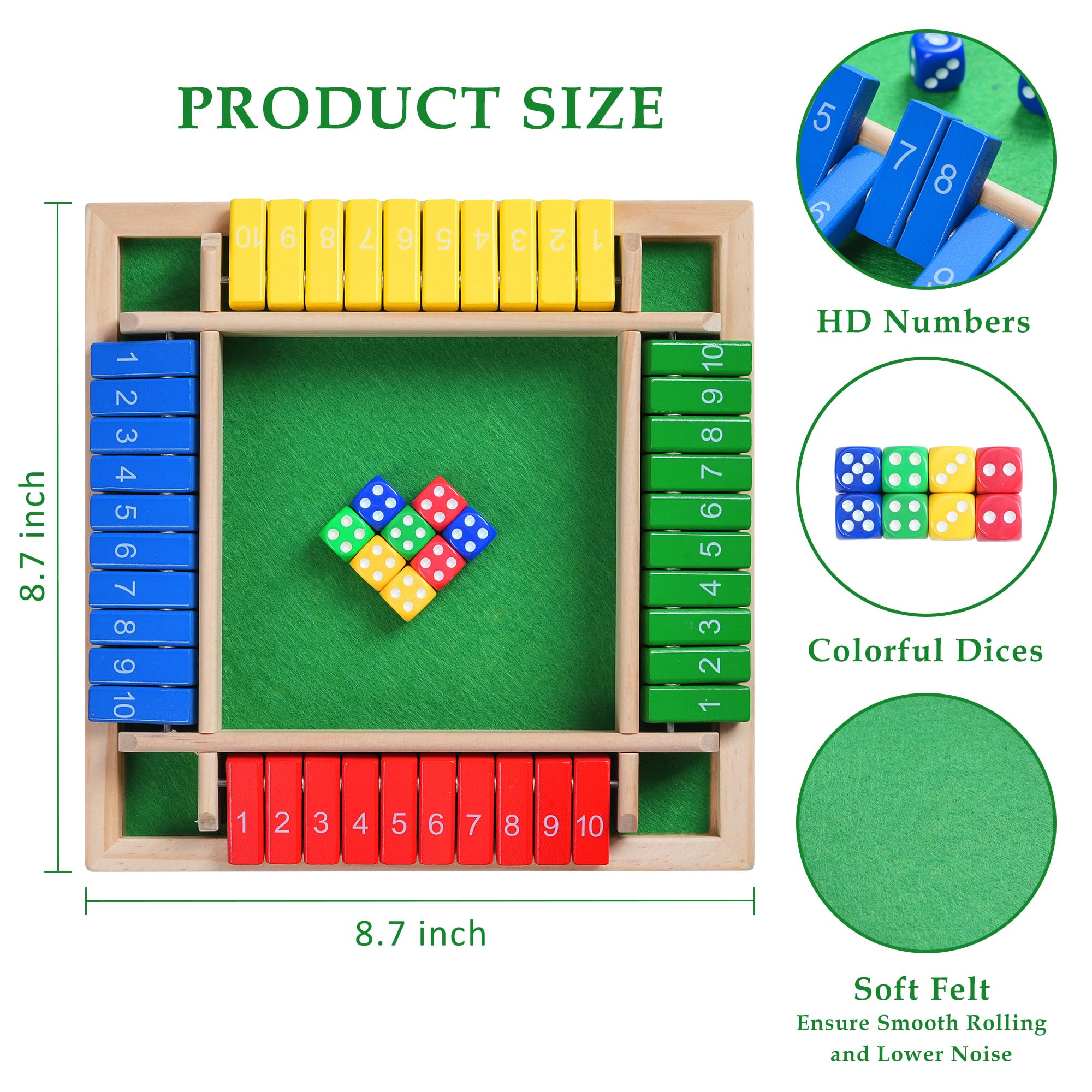 BOPIPA Shut the Box compact portable design ideal for parties and trips