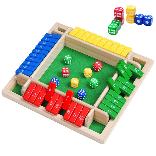 BOPIPA Shut the Box travel-size dice game for on-the-go family fun