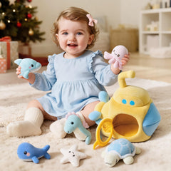 Bopopo submarine with turtle for rattling delight