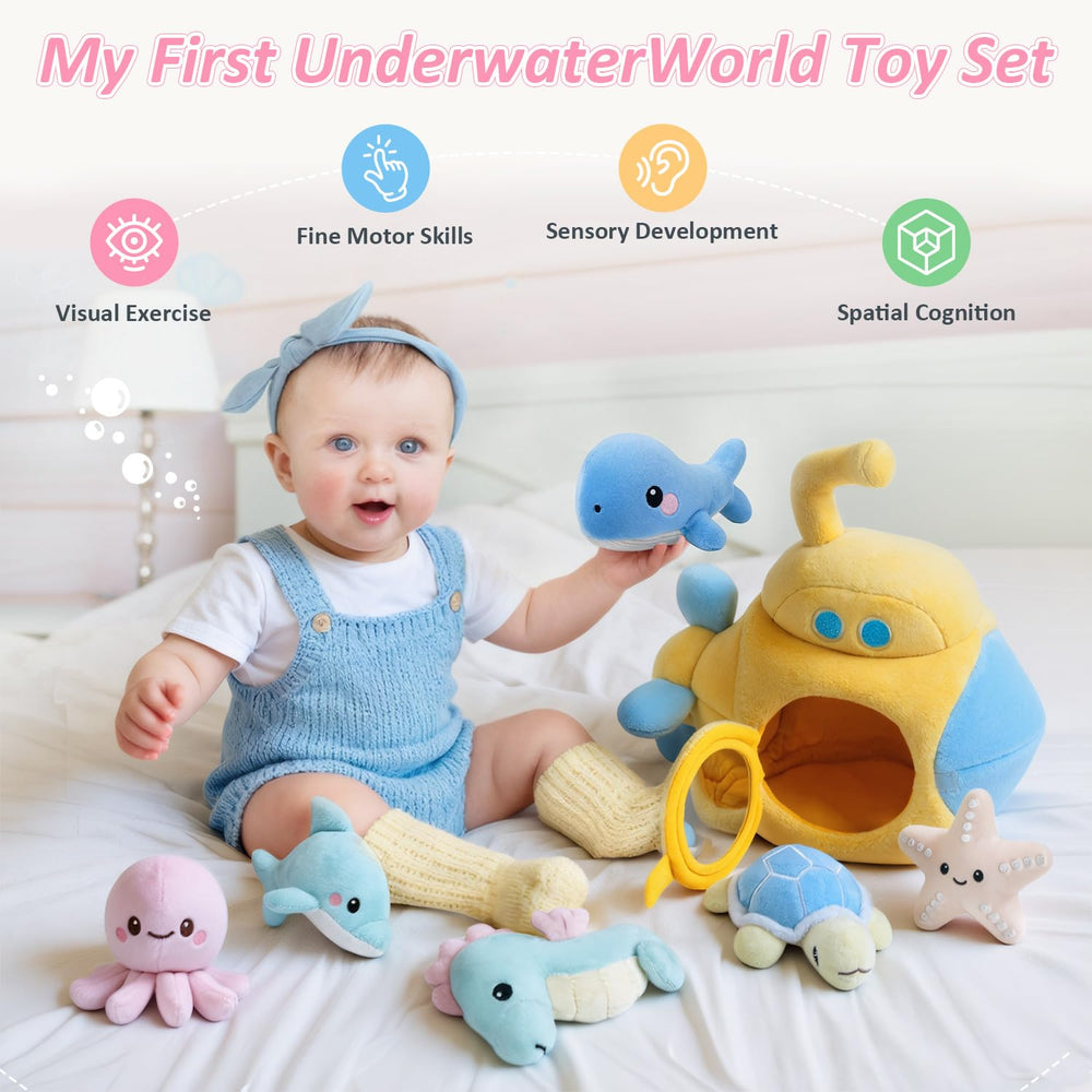 Bopopo submarine with whale for soft tactile exploration