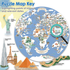 Close up of Bopster illustrated 1000-piece puzzle print quality and details