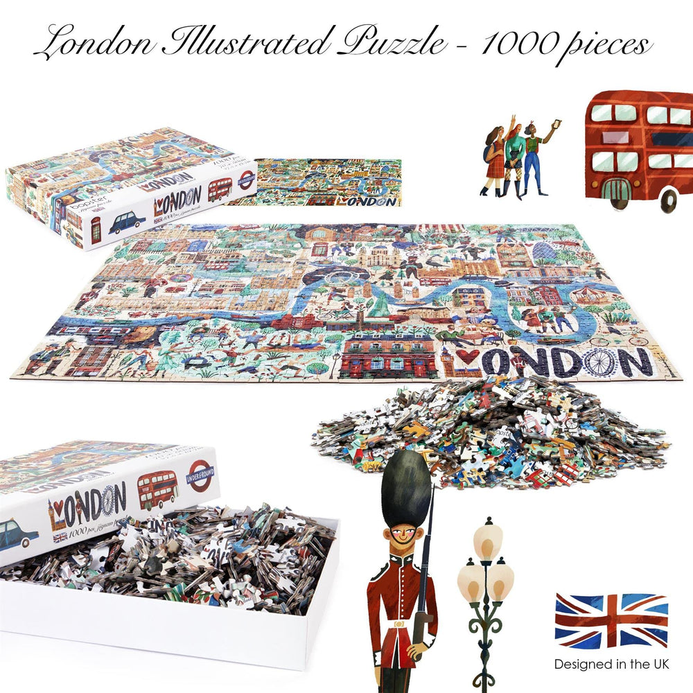 Bopster London Illustrated Puzzle Thames River view offering a soothing challenge.