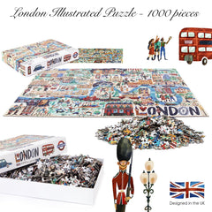 Bopster London Illustrated Puzzle Thames River view offering a soothing challenge.