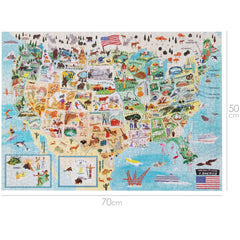 Bopster USA map puzzle landmarks features iconic sites for learning