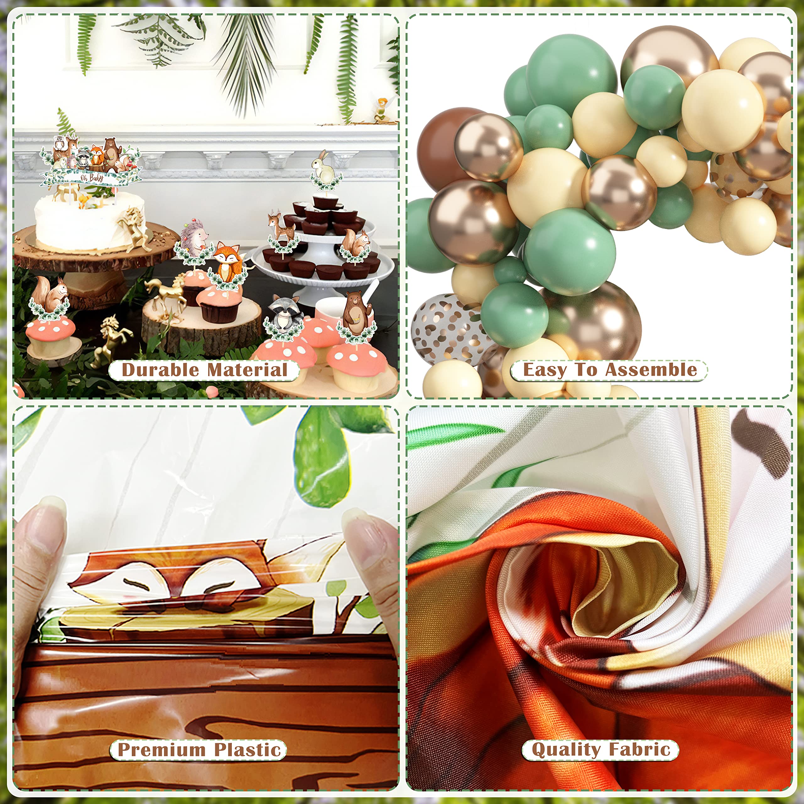 BORAMDO forest animal cake toppers add woodland charm to cupcakes