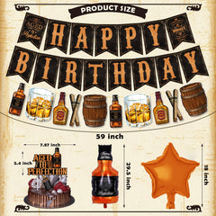 BORAMDO whiskey bottle foil balloons with premium shine.