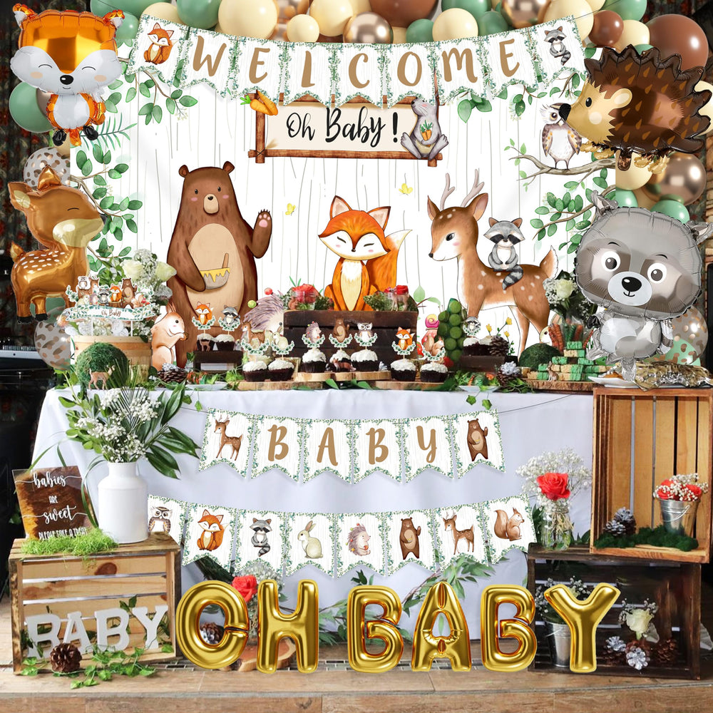 BORAMDO 72 latex balloons brighten the party with woodland vibes