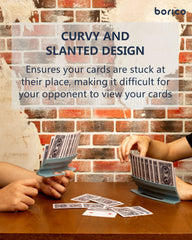 BORICO card holder helps players stay focused and maintain energy during quick rounds.