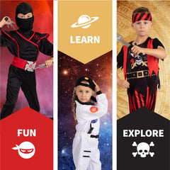 Born Toys astronaut jumpsuit with NASA logo hat for space exploration pretend play